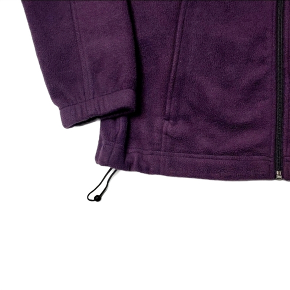 COLUMBIA DEEP PURPLE ZIP UP FLEECE - Picture 4 of 7